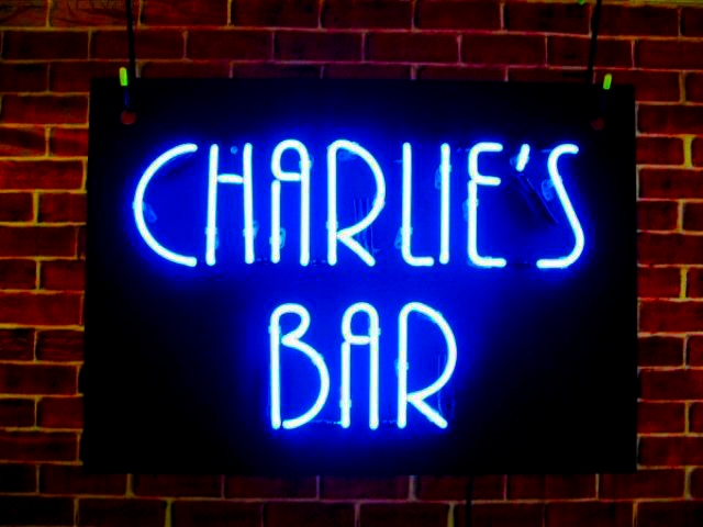 Interior Neon Mounted On A Black Acrylic Piece