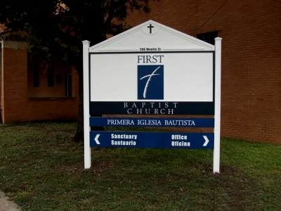 Aluminum Post & Panel Sign with Post Caps