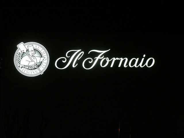 Front-lit channel letters on wall