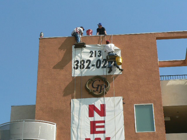 Sign removal of large format banner